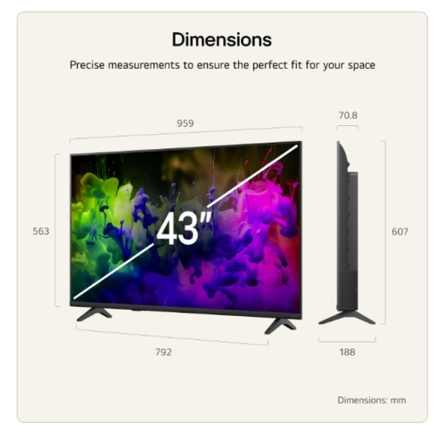 Смарт телевизор LG 43QNED7EB3C 43