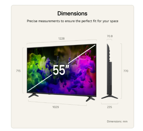 Смарт телевизор LG 55QNED7EB3C 55
