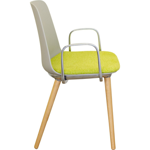 Chair Lola plastic/fabric grey, 1000000000032168 03 