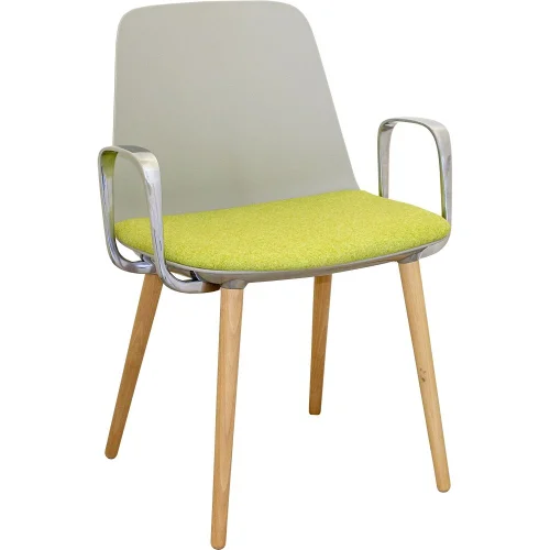 Chair Lola plastic/fabric grey, 1000000000032168
