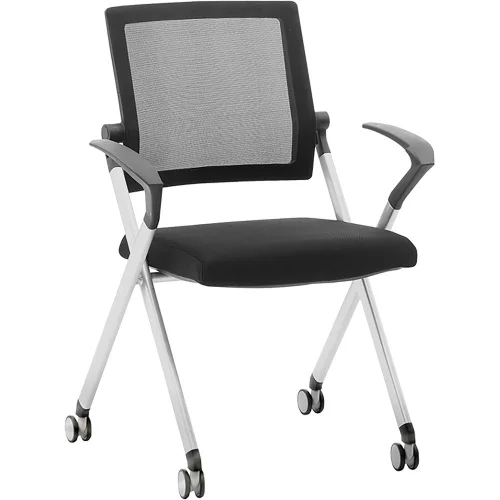 Chair Goti with wheels fabric/mesh black, 1000000000032174