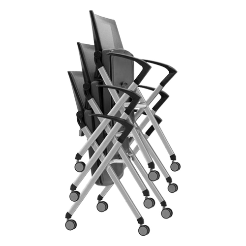 Chair Goti with wheels fabric/mesh black, 1000000000032174 06 