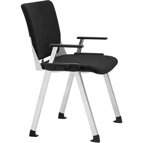 Chair Masaro with armrest fabric black, 1000000000032181 02 
