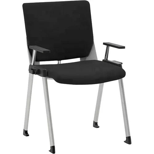 Chair Masaro with armrest fabric black, 1000000000032181