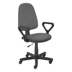 Chair Prestige with armrests fabric grey
