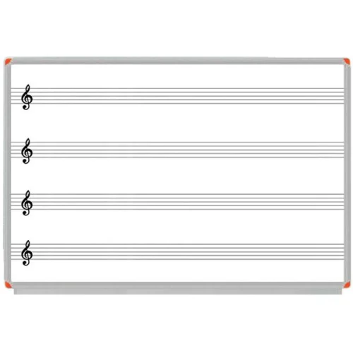 White board with music lines 120/240 cm, 1000000000032835