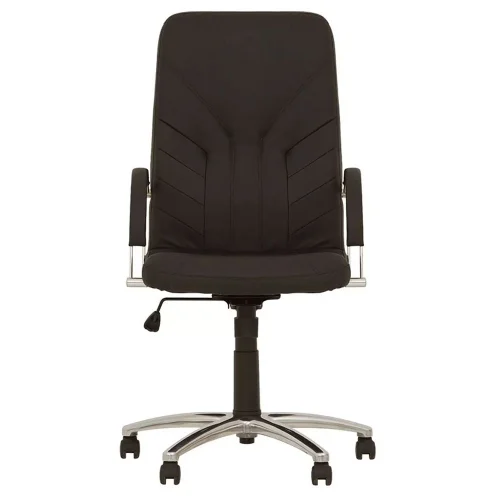 Chair Manager steel eco leather black, 1000000000032933 02 