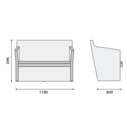 Sofa Catia double eco leather, 1000000000032977 02  — OK Office Sofa Catia double eco leather, 1000000000032977 02