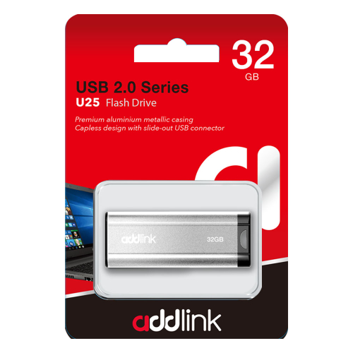 Memory USB flash 32GB Addlink U25 silver, 1000000000033126 02  — OK Office Memory USB flash 32GB Addlink U25 silver, 1000000000033126 02