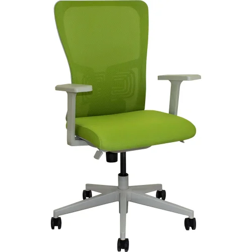 Chair Bari with armrests mesh green, 1000000000033850