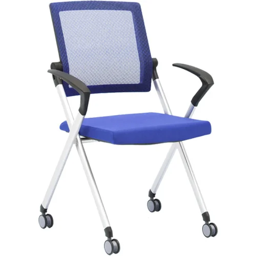 Chair Goti with wheels fabric/mesh blue, 1000000000033910