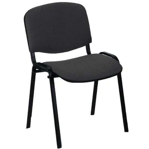 Chair Iso Black fabric grey, 1000000000003450