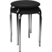 Stool Chico Chrome eco leather black, 1000000000003465 02 