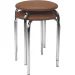Stool Chico Chrome faux leather brown, 1000000000003466 02 