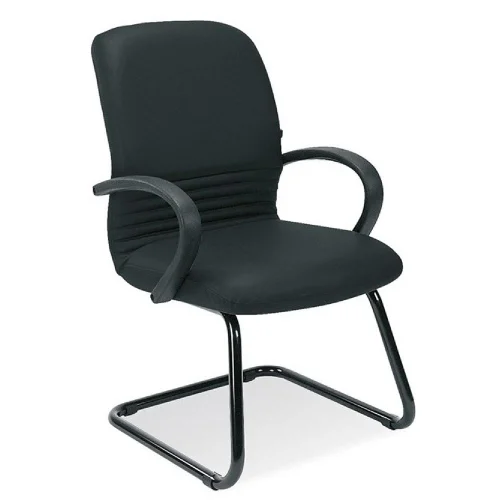Chair Mirage CF/LB genuine leather black, 1000000000003496