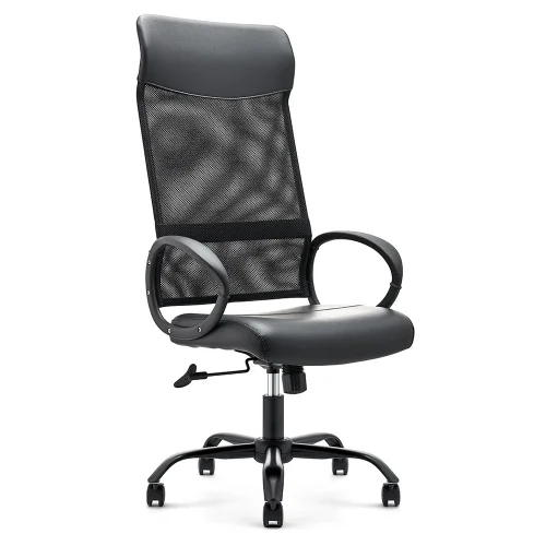 Chair Opala HB Black mesh/leather black, 1000000000034977