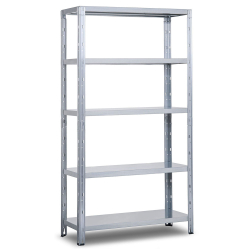 Metal shelving 100/40/188 5 shelves grey