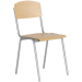 Chair Tina Alu wooden with aluminum legs, 1000000000035953 02 