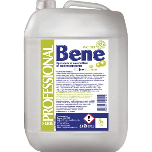 BENE  WC gel detergent blue 5l, 1000000000036532