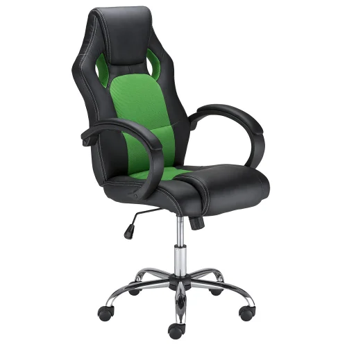 Chair gamer Race eco-leather black/green, 1000000000037123