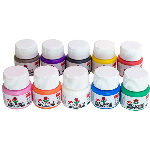 Tempera paint Red Rose 10 colours 25 ml, 1000000000035631