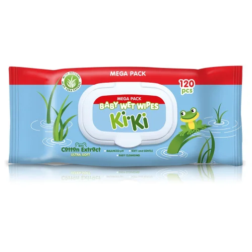 Towels wet Kiki with lid 120pc, 1000000000034609