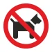 Self-adhesive sign Prohibited for animal, 1000000000002245 02 