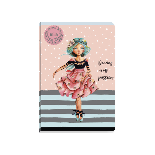 Notebook A5 B&W MIIA SR MK 40sh, 1000000000043301 02 