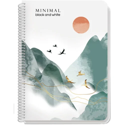Notebook A4 B&W MINIMAL 3T MK SP. 90sh, 1000000000043256 04 