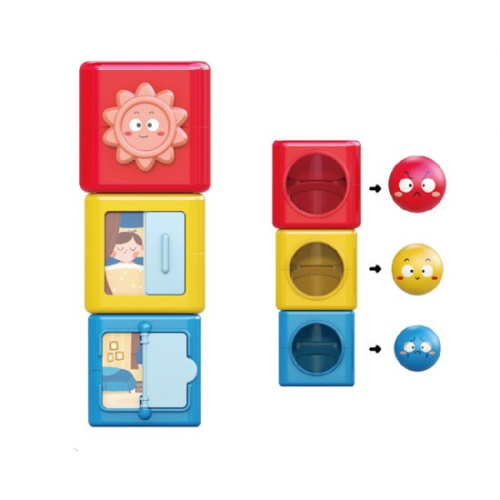 Интерактивни бебешки монтесори кубчет Hola toys 3 броя, 9+ месеца, 2003800146224875 03 