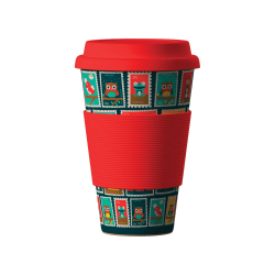 Cup of eco bamboo Brands red 400ml