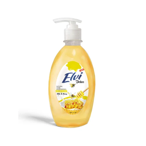 Soap liquid Elvi pump Milk & Honey 400ml, 1000000000022659