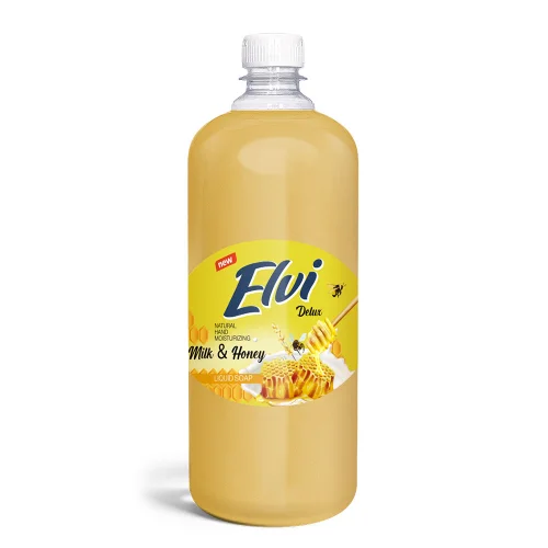 Soap liquid Elvi refill Milk&Honey 1l, 1000000000022666