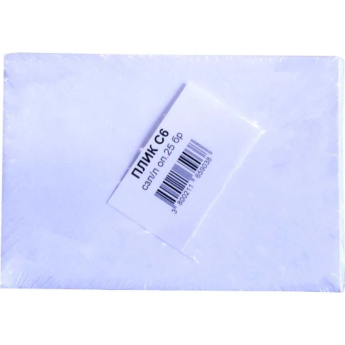 Envelope C6 self-adhesive white 25pc, 1000000000005418