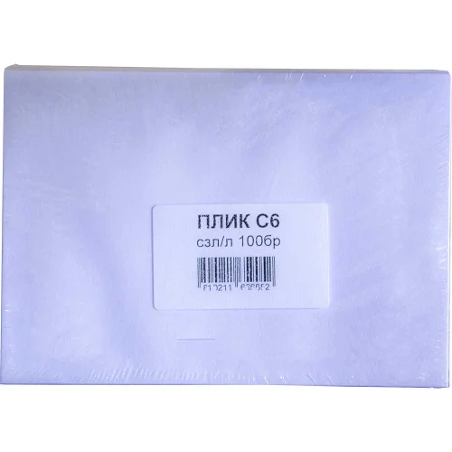 Envelope C6 self-adhesive white 100pc, 1000000000004324