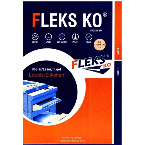 Етикети Fleks Ko за CD ф114/18 A4 25л, 1000000000008726