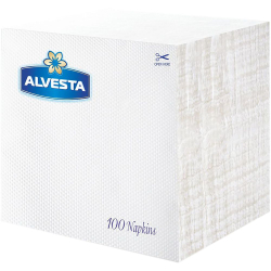 Салфетки Alvesta 25/25 бели 1пл оп100