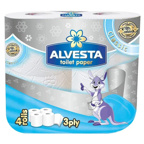 Toilet paper Alvesta Classic 3pl 4pc, 1000000000031371