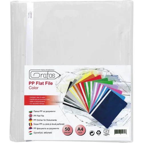 PVC folder with perf. Grafos Color white, 1000000000042508 02 