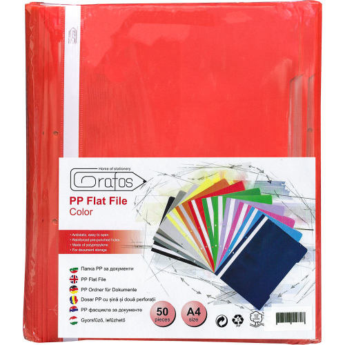 PVC folder with perf. Grafos Color red, 1000000000042507 02 