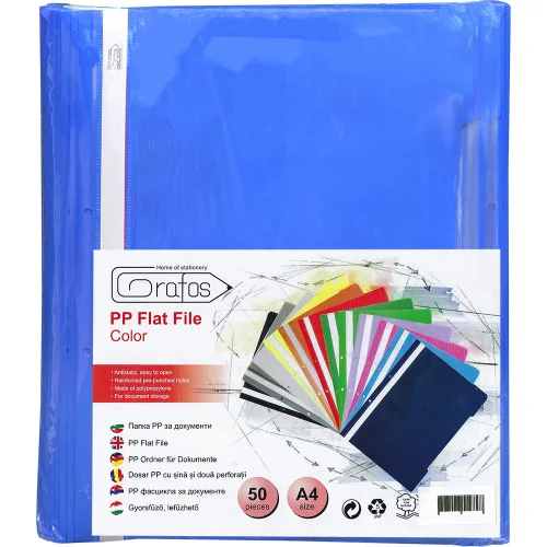 PVC folder with perf. Grafos Color blue, 1000000000042514 02 