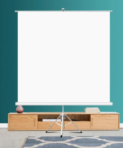 Проекторен екран на стойка ESTILLO, 180 x 180, 1:1, Бял, 2003807000010261