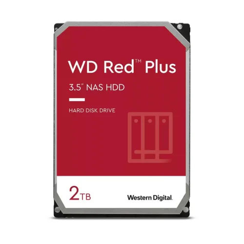 Хард диск WD Red PLUS NAS, 2TB, 5400rpm, 512MB, SATA 3, 2003807000010476