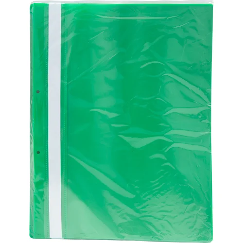 PVC folder with perforation glossy green, 1000000000038137 02 