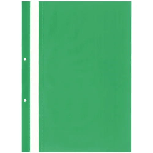 PVC folder with perforation glossy green, 1000000000038137