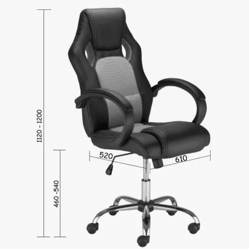 Race gaming chair eco-leather black/red, 1000000000038577 02 