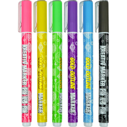 Markers Outline Gold Wedo 1-2 mm 6 color, 1000000000046555 02  — OK Office Markers Outline Gold Wedo 1-2 mm 6 color, 1000000000046555 02