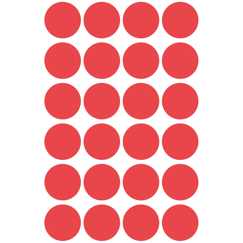 Самоз. кръгчета Avery ф18 червен 96бр, 1000000000052074 07 