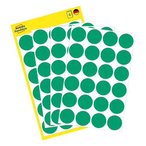 Самоз. кръгчета Avery ф18 зелен 96бр, 1000000000052076 02 
