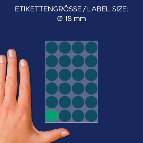 Самоз. кръгчета Avery ф18 зелен 96бр, 1000000000052076 04 